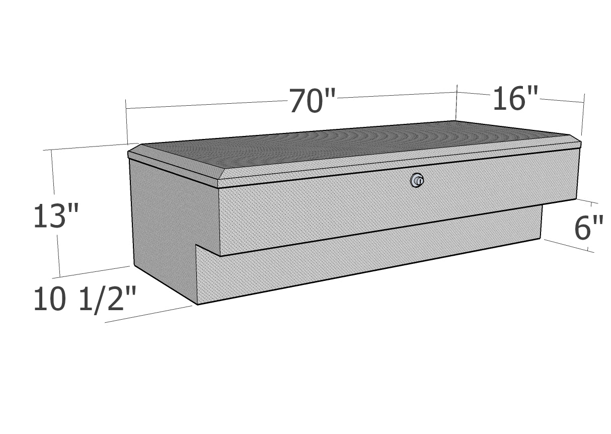 GXTX - RB172 - 70inch LoSider Side Rail Box Commerical Class
