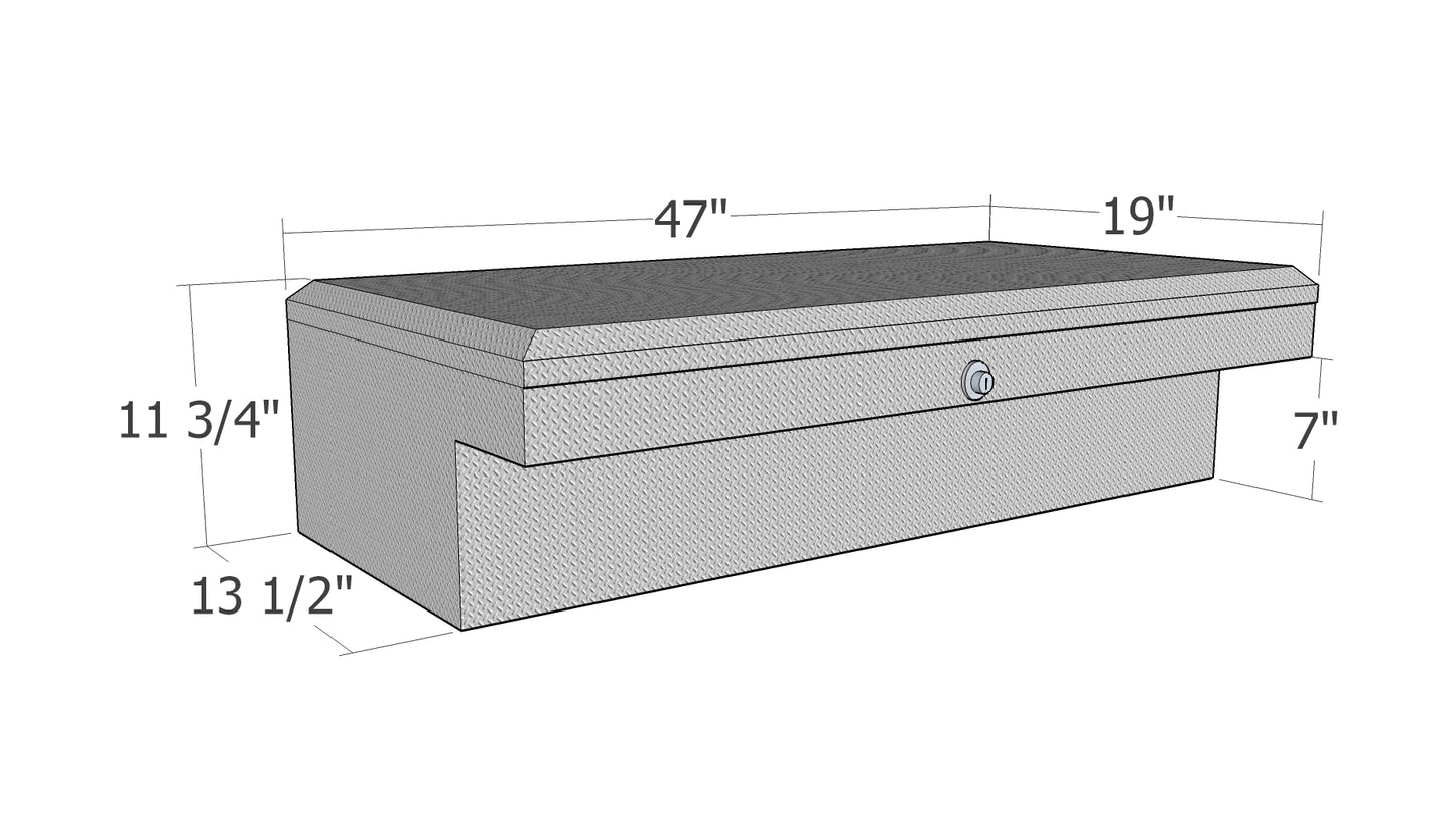 GXTX - RB180-1 - 47inch Low Profile LoSider Sid Rail Box Comm. Class