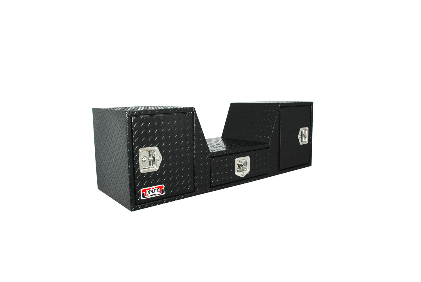 GXTX - RB257D-BT - 57inch InchVinch Shape Goose Neck / Fifth Wheel Tailgate Box - Black Texture Coat