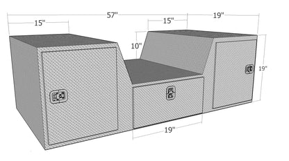 GXTX - RB257D - 57inch InchVinch Shape Goose Neck / Fifth Wheel Tailgate Box