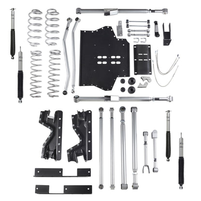 4.5 Inch Extreme-Duty Long Arm Lift Kit With Rear Track Bar And Mono Tube Shocks