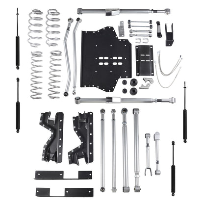 4.5 Inch Extreme-Duty Long Arm Lift Kit With Rear Track Bar And Twin Tube Shocks