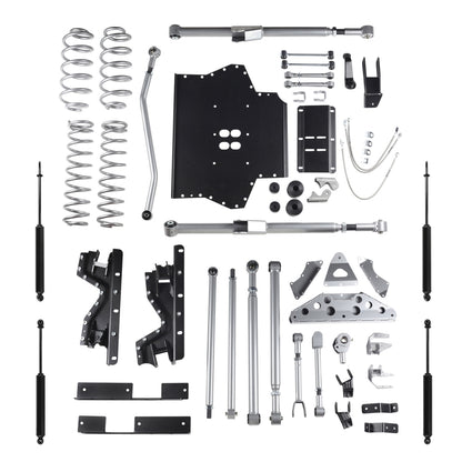 4.5 Inch Extreme-Duty Long Arm Lift Kit With Rear Tri-Link And Twin Tube Shocks