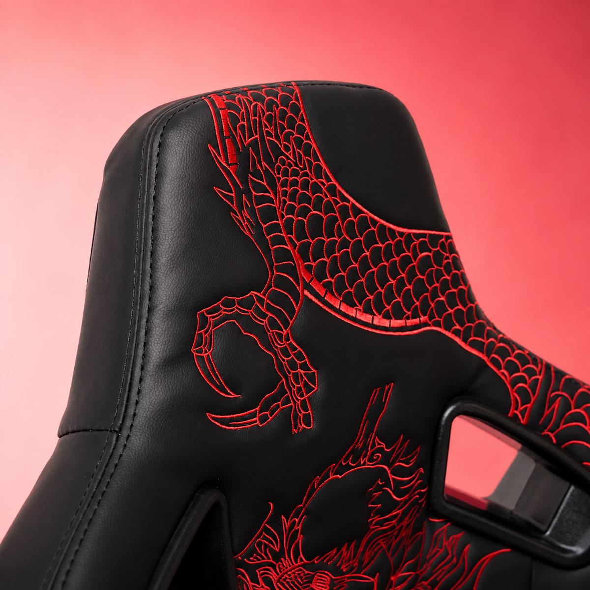 Ryujin Collection Red Dragon Reclinable Adjustable Racing Bucket Seat