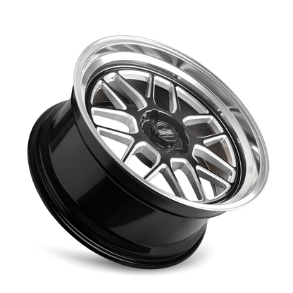 RIDLER 611 611 GLOSS BLACK MILLED WITH DIAMOND CUT LIP 20X8.5 5-120.65 0MM 83.82MM 611-2861GBMD