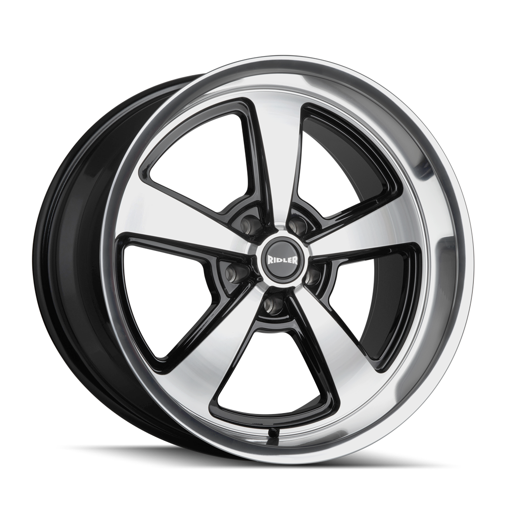 RIDLER 652 652 GLOSS BLACK WITH DIAMOND CUT FACE & LIP 20X10 5-120.65 0MM 83.82MM 652-2161GBD