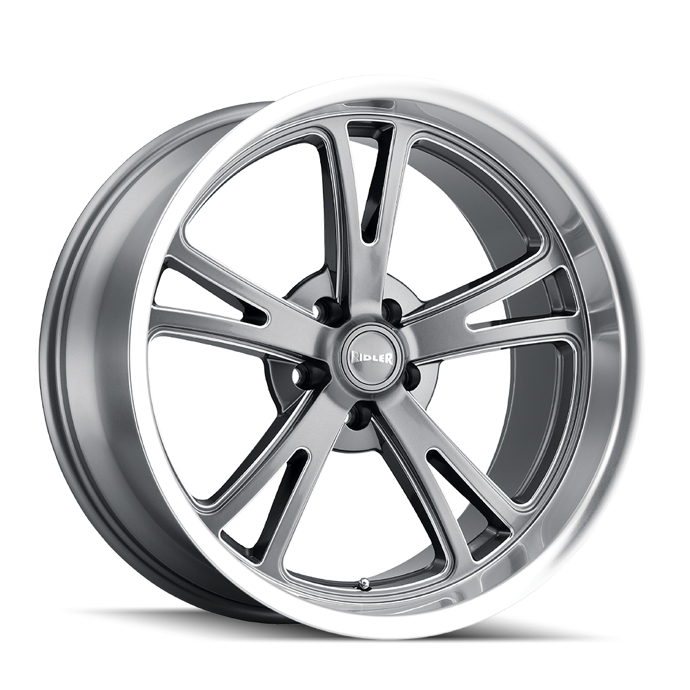 RIDLER 606 GLOSS GREY MACHINED 20X8.5 5-127 0MM 83.82MM 606-2873G