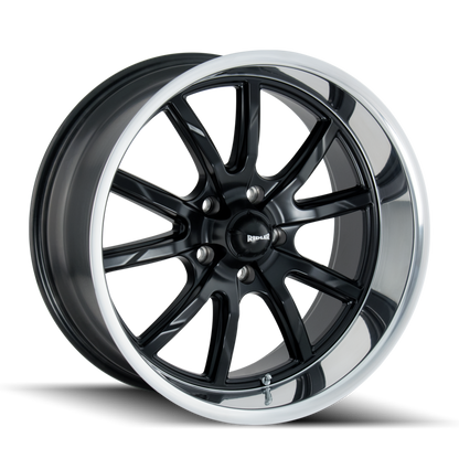 RIDLER 650 MATTE BLACK POLISHED 18X9.5 5-120.65 0MM 83.82MM 650-8961MB
