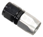 #4 Str Hose End Black/ Silver - 610013