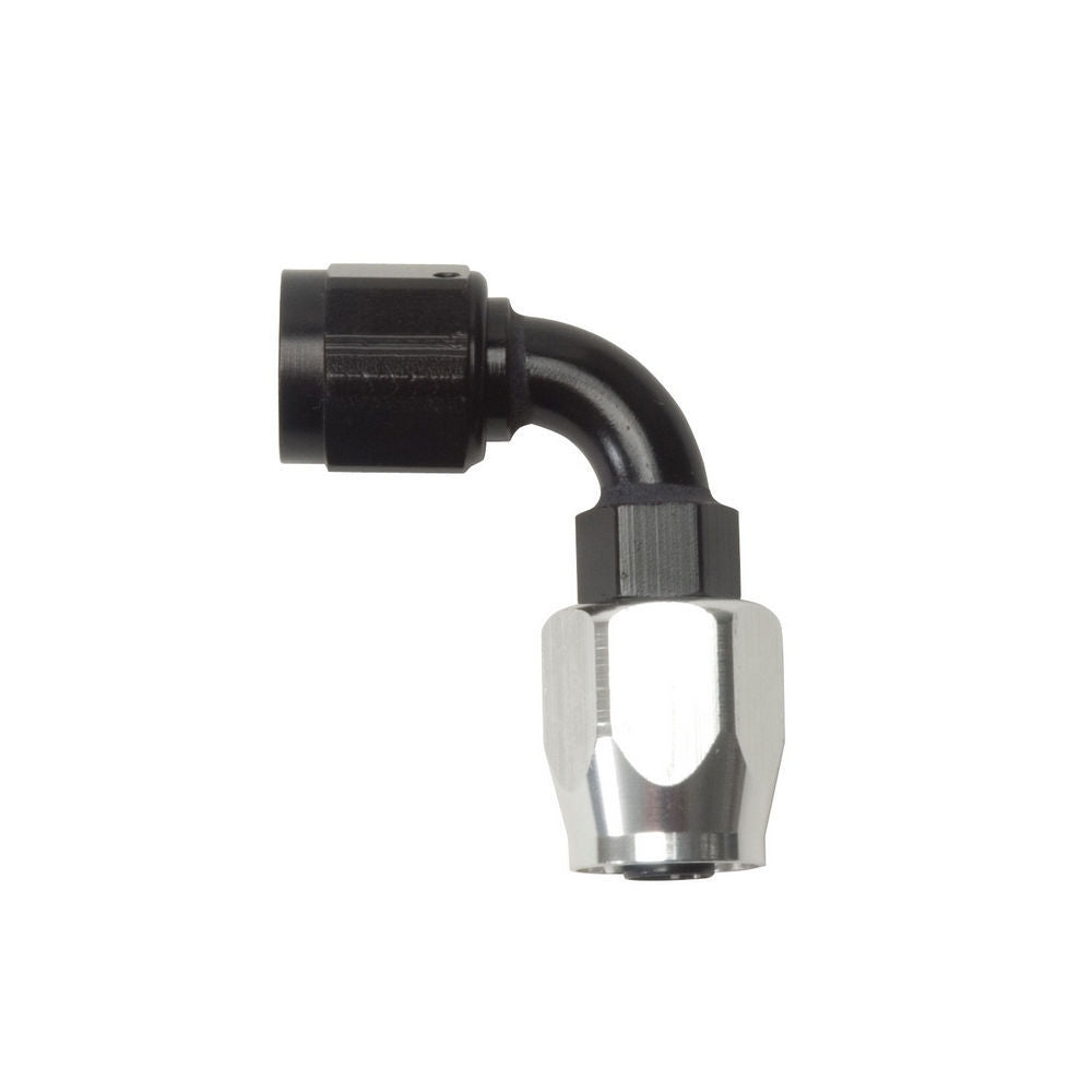 #8 90 Degree Hose End Black/Silver - 610173
