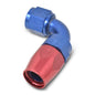 20AN 90Deg Hose End Blue/Red - 610210
