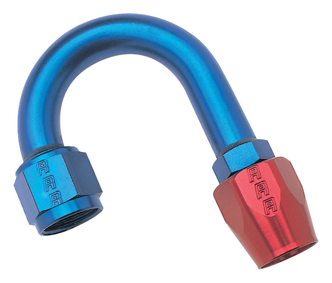 8AN 180Deg Hose End Blue/Red - 610270