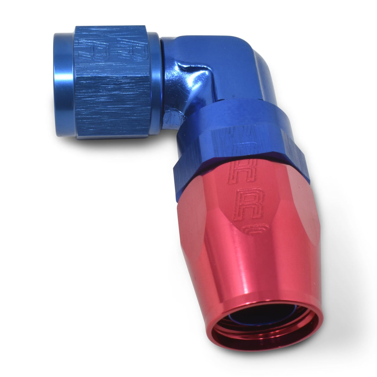 6AN 180Deg Hose End ProClassic Blue/Red - 613640