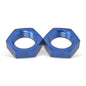 4AN Bulkhead Nuts Blue 2/pkg - 661880