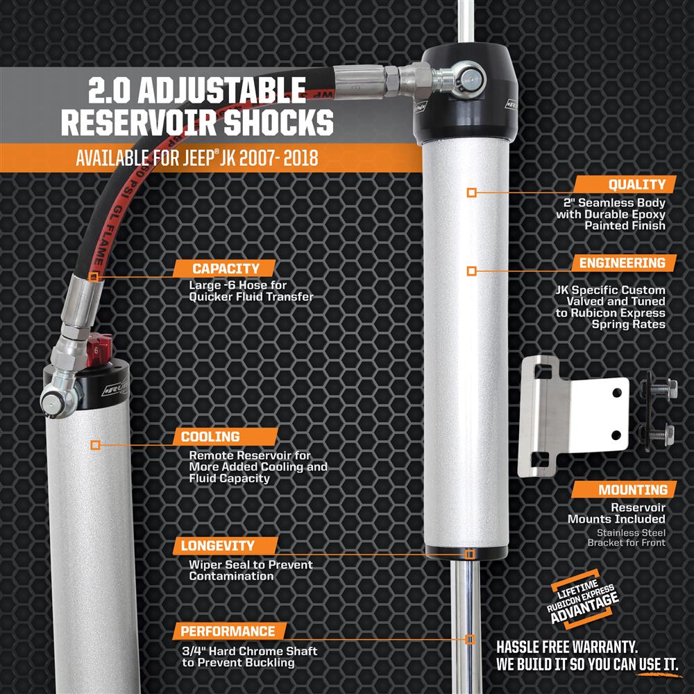 2.0 Adjustable Reservoir Monotube Shock