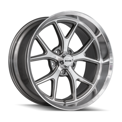 RIDLER 661 661 GLOSS GREY WITH DIAMOND CUT FACE AND LIP 18X8 5-114.3 0MM 83.82MM 661-8865GGD