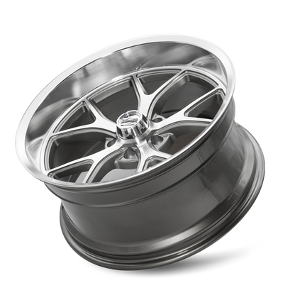 RIDLER 661 661 GLOSS GREY WITH DIAMOND CUT FACE AND LIP 20X10 5-120.65 0MM 83.82MM 661-2161GGD