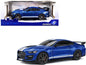 2020 Ford Mustang Shelby GT500 Fast Track Ford Performance Blue Metallic with White Stripes 1/18 Diecast Model Car by Solido  free shipping USA