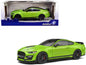 2020 Ford Mustang Shelby GT500 Grabber Lime Green Metallic with Black Top and Stripes 1/18 Diecast Model Car by Solido  free shipping USA