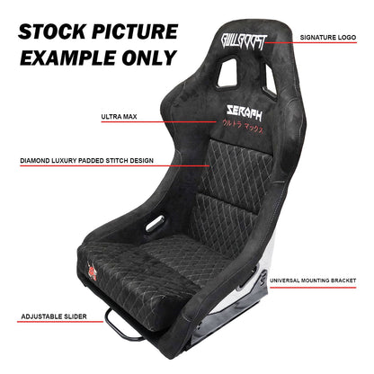 Wine Red Bull Boost Adjustable Racing Lowered Ultra Max Bucket Seat with Slider Rails