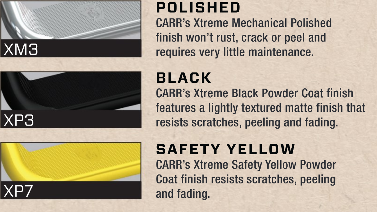 CARR  - 193002 - HD Mega Step; Flat Mount; LED Step Surface; XM3 Polished; Single