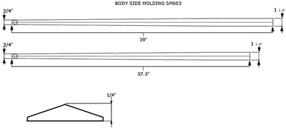Coast To Coast Side Molding Direct Fit Chrome 4 Piece