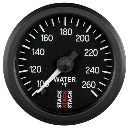 WATER TEMP PRO STEPPER MOTOR 52MM BLK 100-260 Farinihieht 1/8 In. NPTF MALE