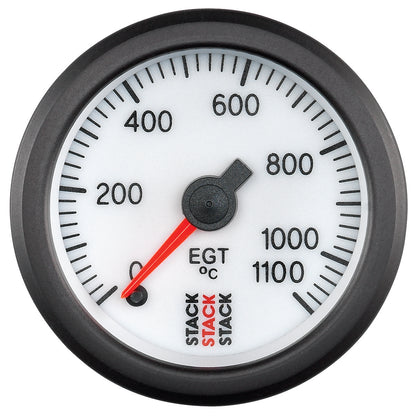 EXHAUST GAS TEMP PRO STEPPER MOTOR 52MM WHT 0-1100 Celsius