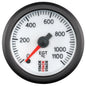 EXHAUST GAS TEMP PRO STEPPER MOTOR 52MM WHT 0-1100 Celsius