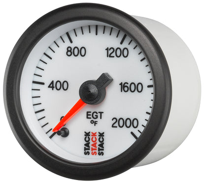 EXHAUST GAS TEMP PRO STEPPER MOTOR 52MM WHT 0-2000 Farinihieht
