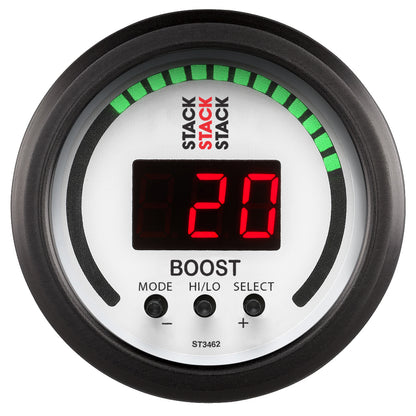 52MM BOOST CONTROLLER -1 TO +2 BAR (-30INHG TO +30 PSI) STACK WHT