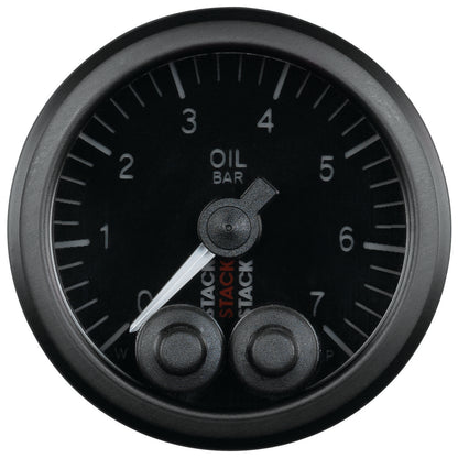 OIL PRESS PRO-CONTROL 52MM BLK 0-7 BAR M10 MALE