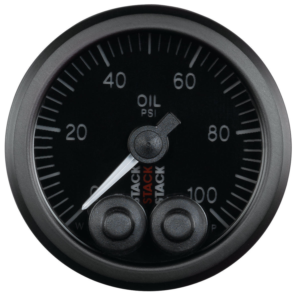 OIL PRESS PRO-CONTROL 52MM BLK 0-100 PSI 1/8 In. NPTF MALE