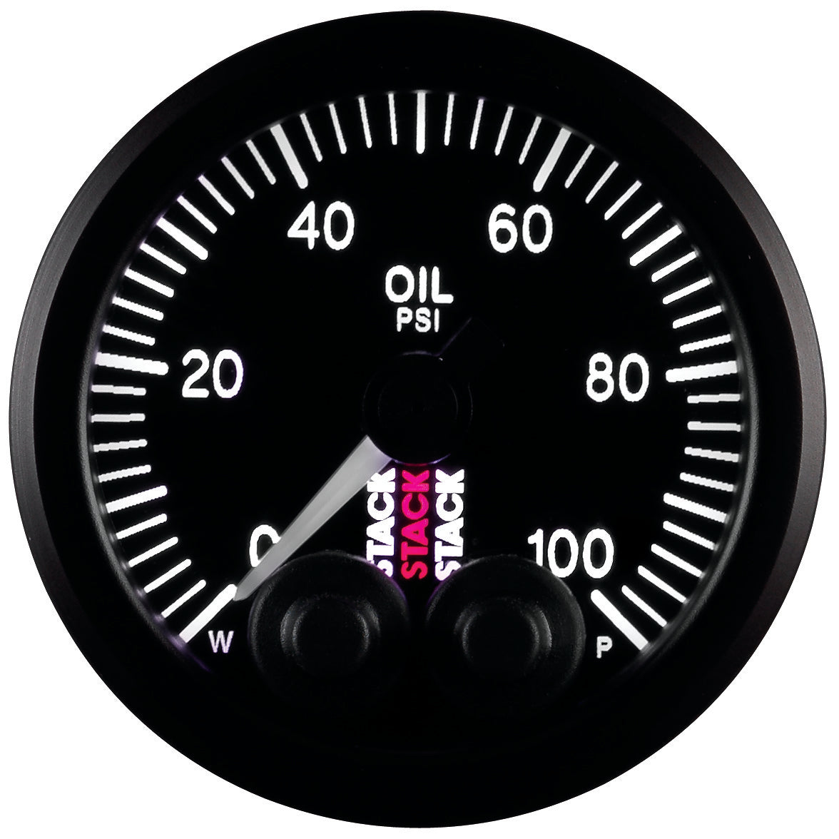 OIL PRESS PRO-CONTROL 52MM BLK 0-100 PSI 1/8 In. NPTF MALE