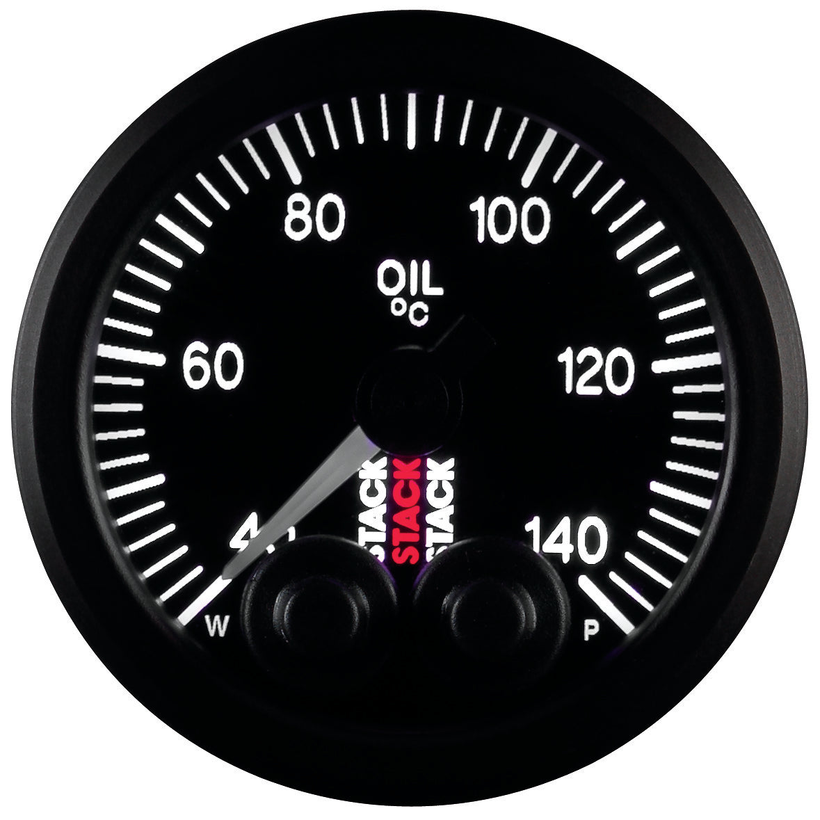 OIL TEMP PRO-CONTROL 52MM BLK 40-140 Celsius 1/8 In. NPTF MALE