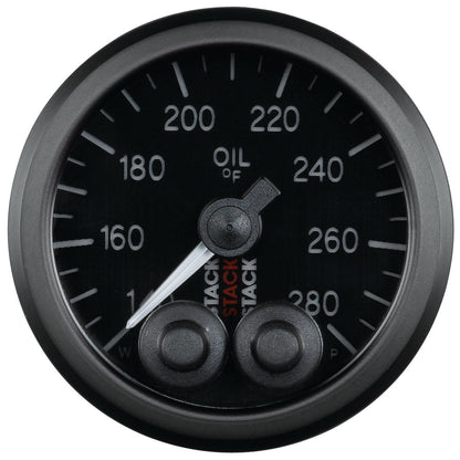 OIL TEMP PRO-CONTROL 52MM BLK 140-280 Farinihieht 1/8 In. NPTF MALE