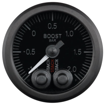 52MM BOOST PRESS PRO-CONTROL BLK -1 TO +2 BAR INCL. T-FITTING