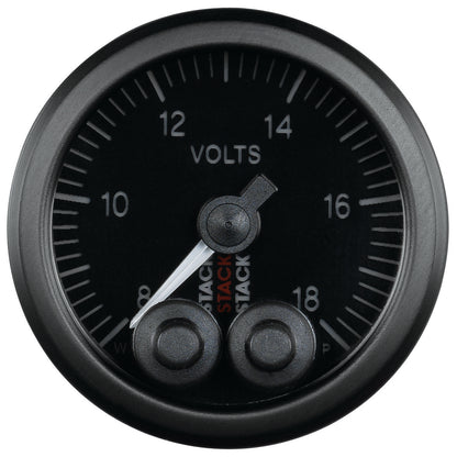 BATTERY VOLTAGE PRO-CONTROL 52MM BLK 8-18V