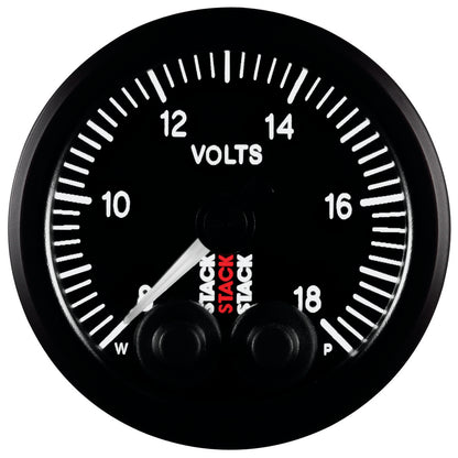 BATTERY VOLTAGE PRO-CONTROL 52MM BLK 8-18V