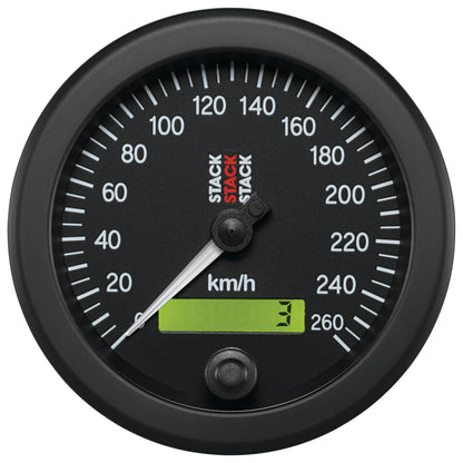 88MM SPEEDOMETER 0-260 KM/H STACK BLK