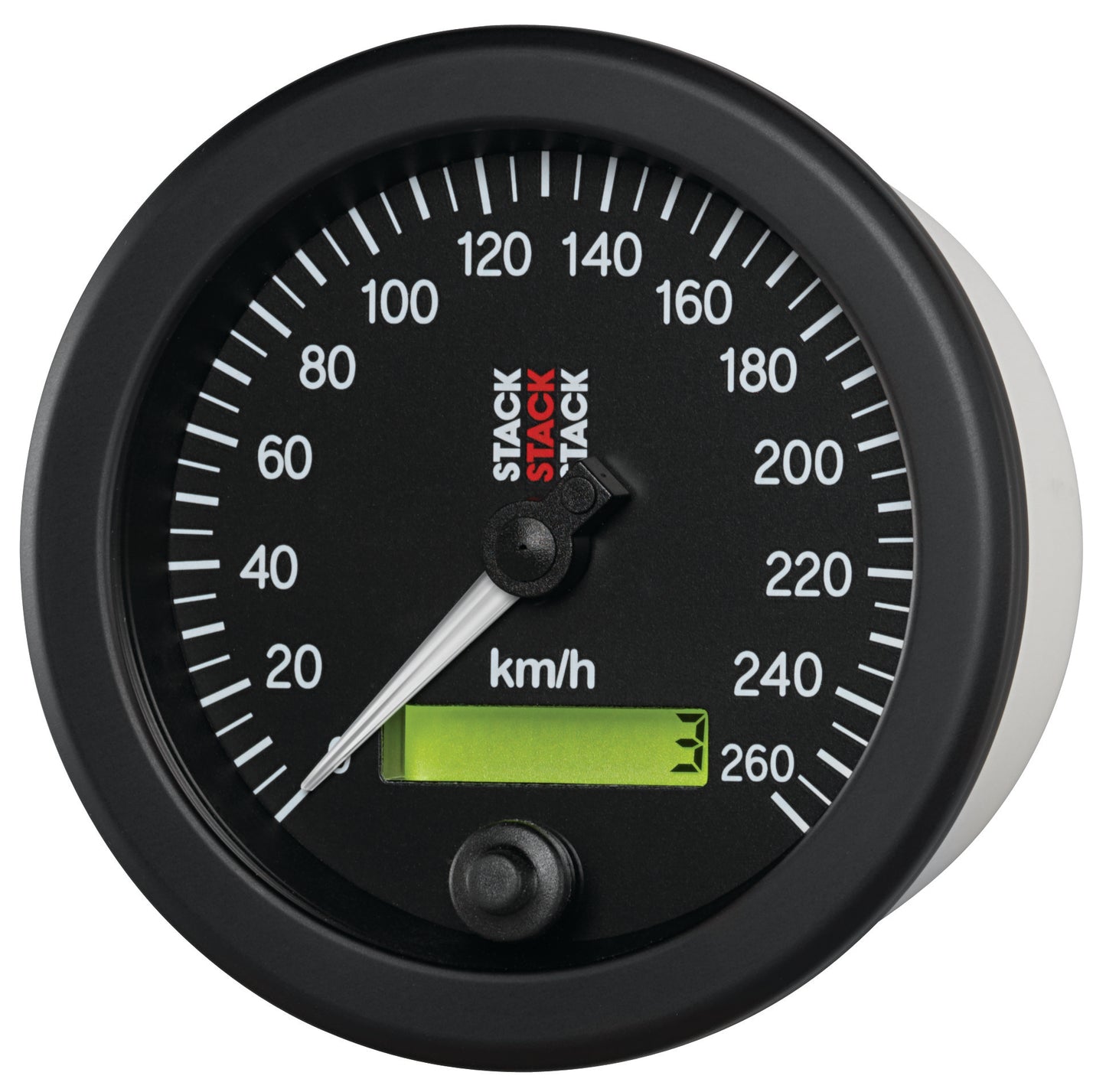 88MM SPEEDOMETER 0-260 KM/H STACK BLK