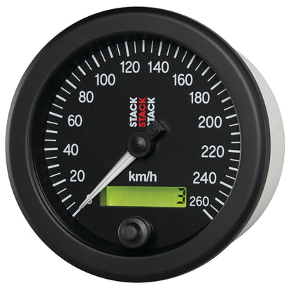 88MM SPEEDOMETER 0-260 KM/H STACK BLK