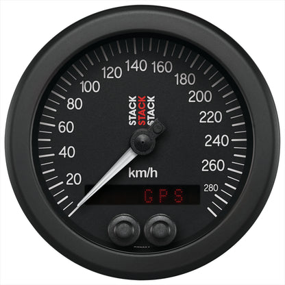 88MM SPEEDOMETER 0-290 KM/H STACK BLK