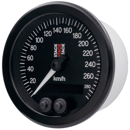 88MM SPEEDOMETER 0-290 KM/H STACK BLK