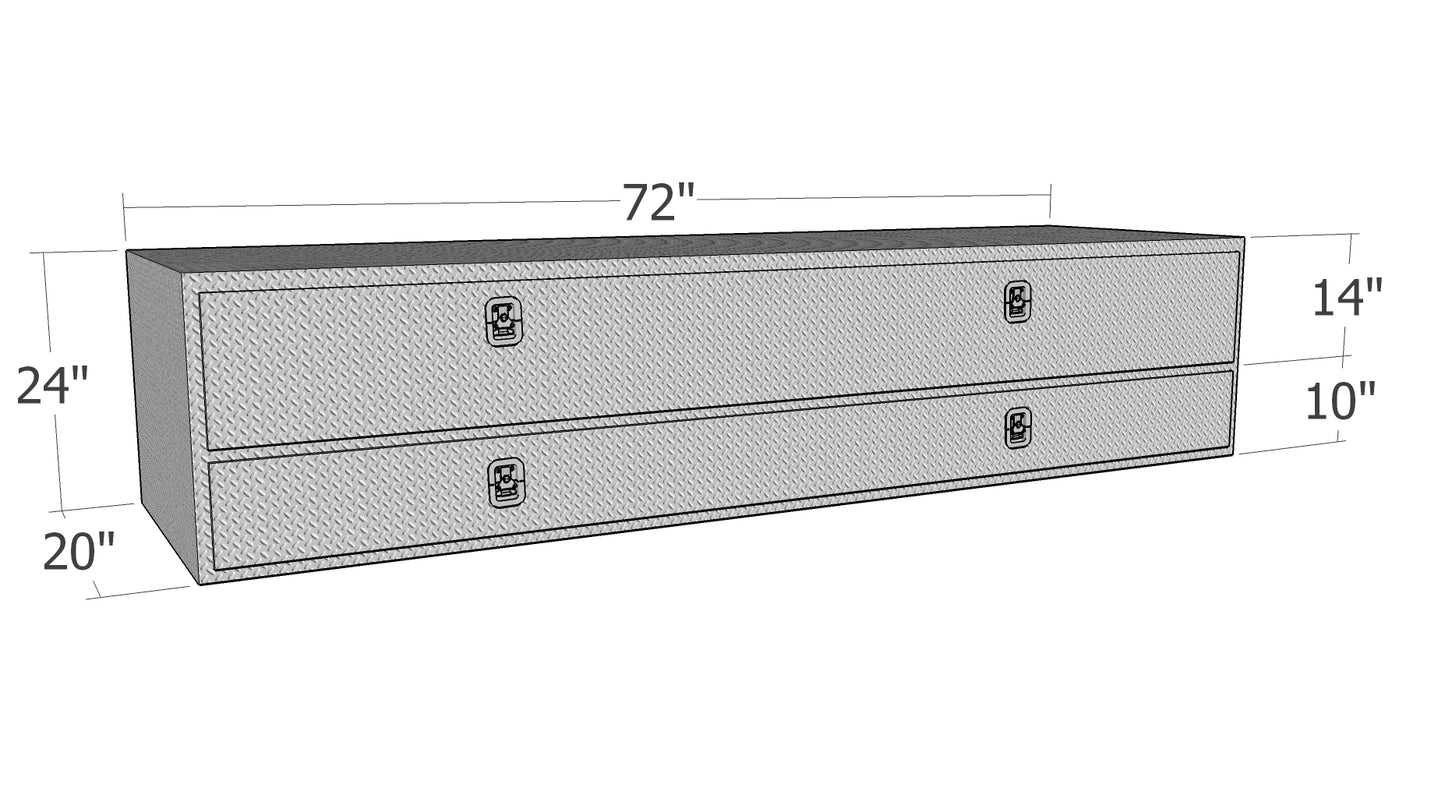 GXTX - TB400-72-BT - 72inchx20inchx24inch High Cap. Stake Bed Contr. TopSider W/ Doors Comm. Class-Black Texture Coat