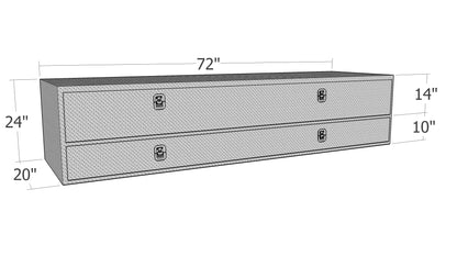 GXTX - TB400-72-BT - 72inchx20inchx24inch High Cap. Stake Bed Contr. TopSider W/ Doors Comm. Class-Black Texture Coat