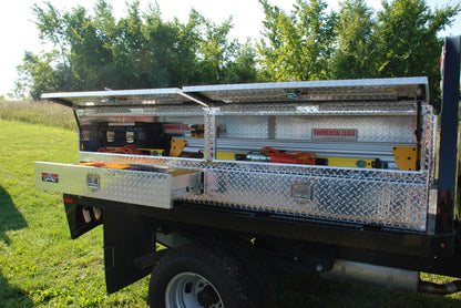 GXTX - TB400-96D-BD - 96inchx20inchx24inch High Cap. Stake Bed Contr. TopSider W/ Bottom Drawers Comm. Class