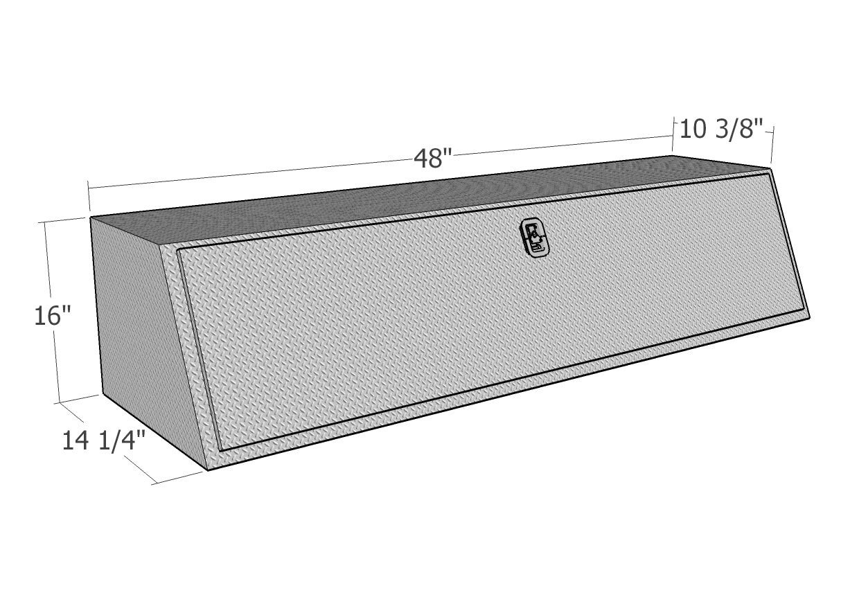 GXTX - TBS100-48-BT - 48inchx16inchx14.5inch Slanted Standard Topsider - Black Texture Coated