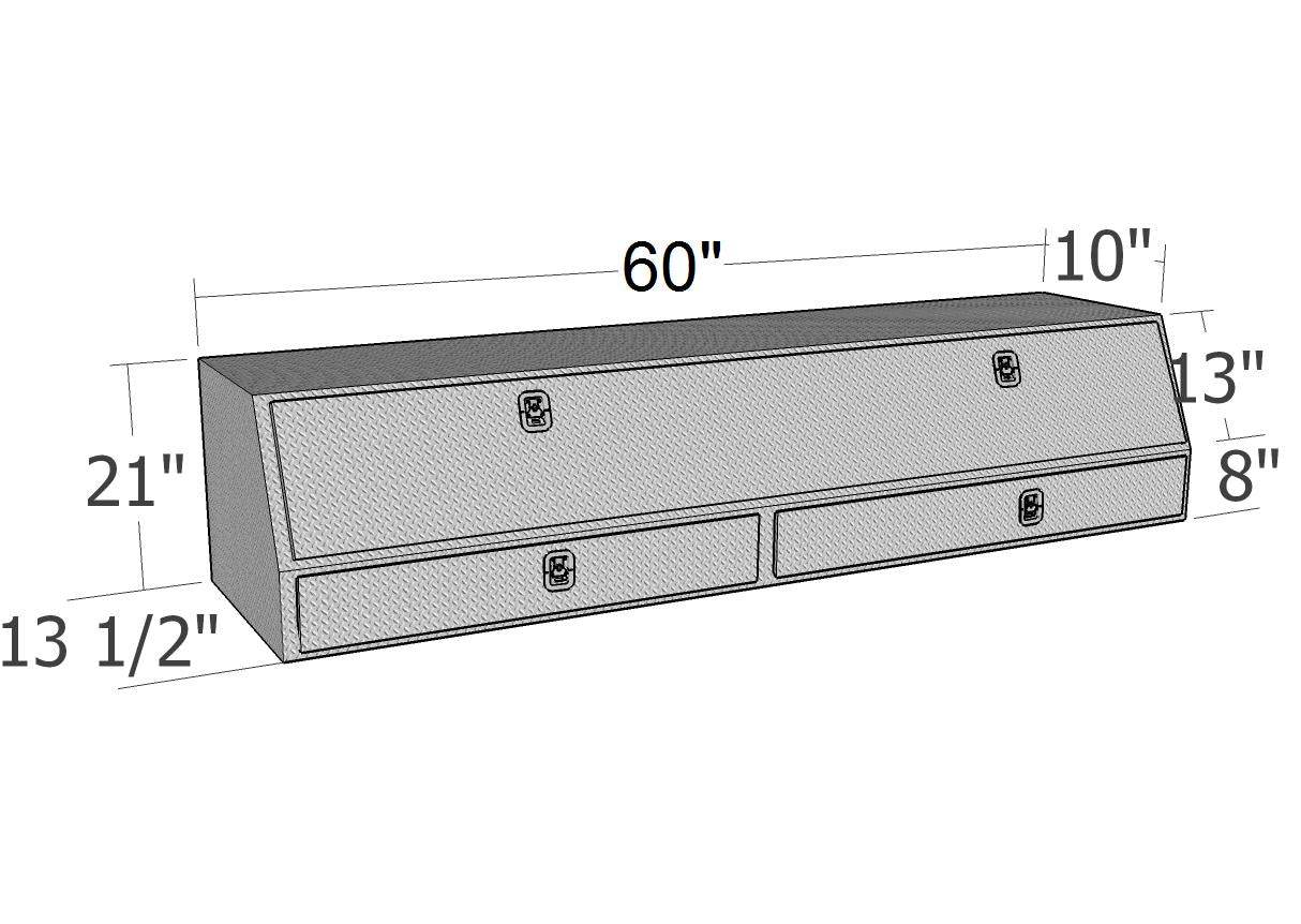 GXTX - TBS200-60-BD-BT - 60inch Contr. TopSider W/ Drawers & Doors Comm. Class -Black Texture Coat