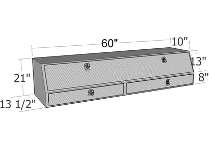 GXTX - TBS200-60-BD-BT - 60inch Contr. TopSider W/ Drawers & Doors Comm. Class -Black Texture Coat